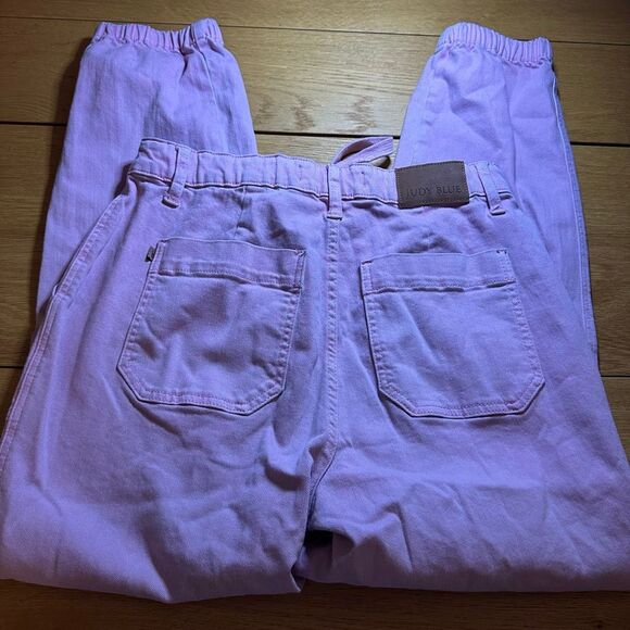 Judy Blue High Waist Garment Dyed Pink Jogger Denim 7/28 - Picture 7 of 11